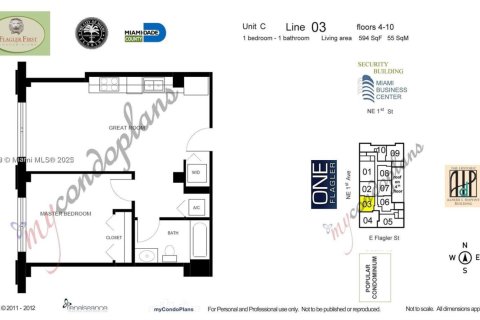 Copropriété à vendre à Miami, Floride: 1 chambre, 55.18 m2 № 1973720 - photo 12