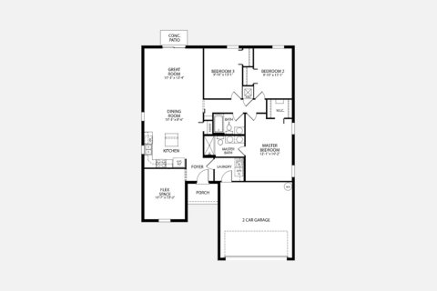 Townhouse floor plan «144SQM», 3 bedrooms in INVERNESS