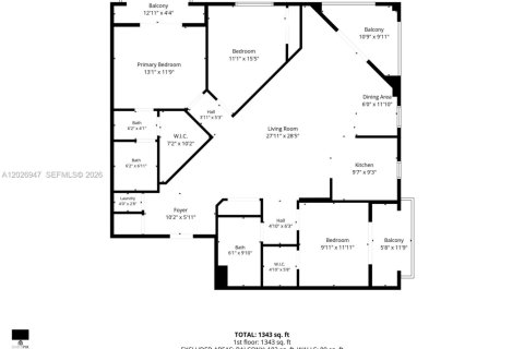 Купить кондоминиум в Майами, Флорида 3 спальни, 138.98м2, № 2146475 - фото 22