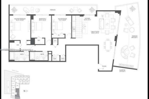 Снять в аренду кондоминиум в Майами, Флорида 3 спальни, 151.06м2, № 1955990 - фото 17