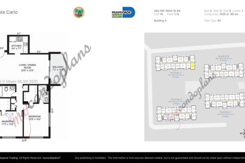 Condo in Miami, Florida, 2 bedrooms № 1963313 - photo 1