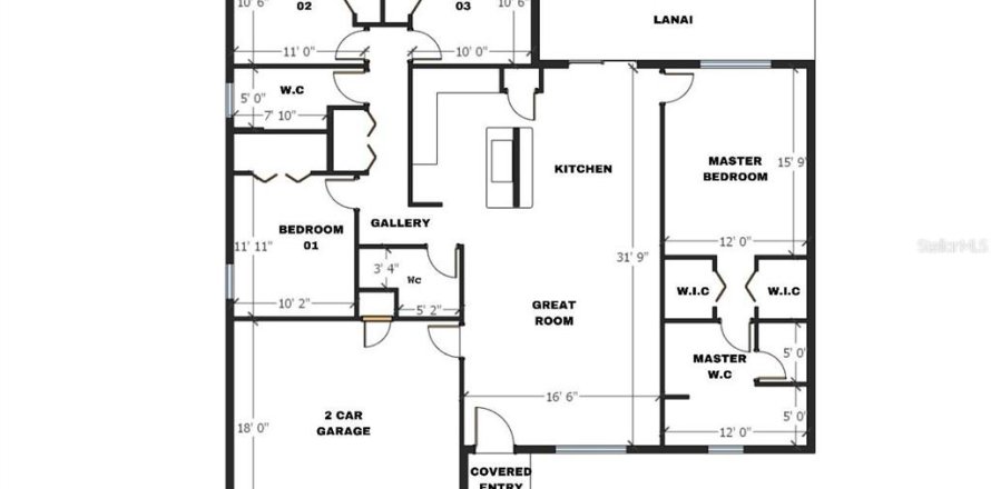 Casa en Kissimmee, Florida 4 dormitorios, 156.45 m2 № 1529150