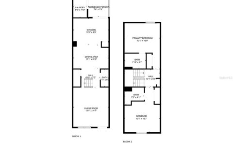 Touwnhouse à vendre à Palm Harbor, Floride: 2 chambres, 107.86 m2 № 2205848 - photo 7