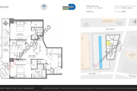 Copropriété à vendre à Miami, Floride: 2 chambres, 89.28 m2 № 2256954 - photo 27
