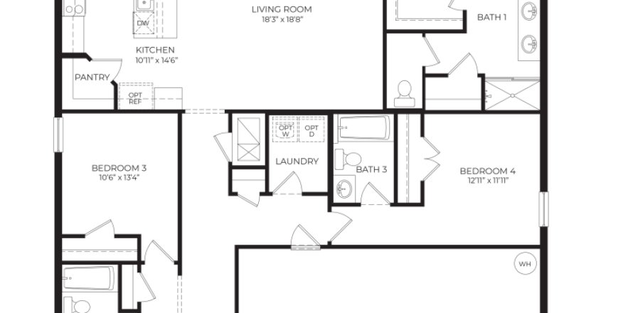 House in Daytona Beach, Florida 4 bedrooms, 187.66 sq.m. № 1853052