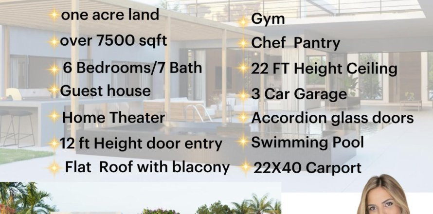 Casa en Parkland, Florida 7 dormitorios, 635.08 m2 № 1059032