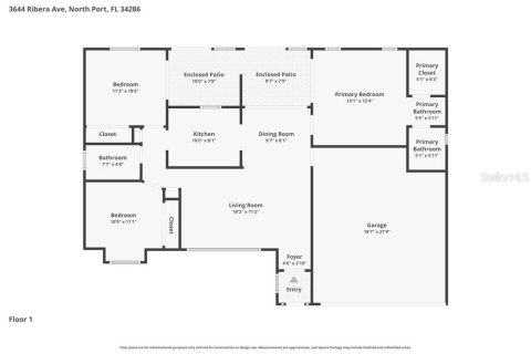Villa ou maison à louer à North Port, Floride: 3 chambres, 108.79 m2 № 2100304 - photo 2