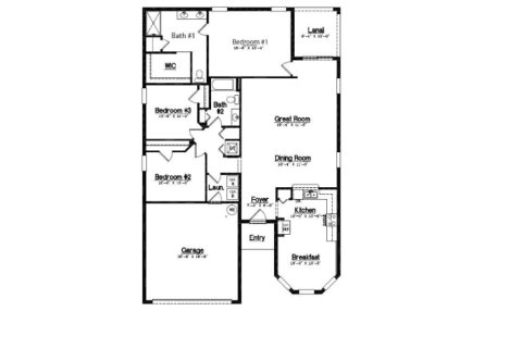 House floor plan «House», 3 bedrooms in Courtland Park