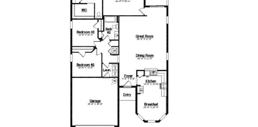 Планировка виллы или дома «House» 3 спальни в ЖК Courtland Park