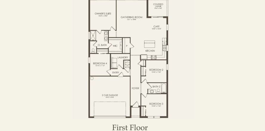 Планировка таунхауса «172SQM HANOVER» 4 спальни в ЖК ISLES AT BAYVIEW