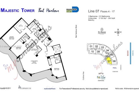 Condo in Bal Harbour, Florida, 3 bedrooms  № 1944941 - photo 2