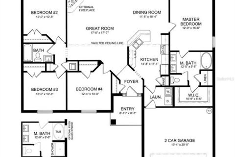 Купить виллу или дом в Даннеллон, Флорида 3 комнаты, 163.04м2, № 2234809 - фото 3