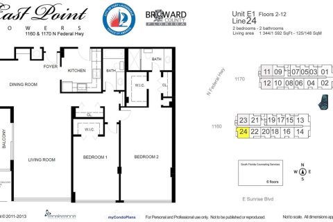 Condo in Fort Lauderdale, Florida, 2 bedrooms  № 1117908 - photo 1