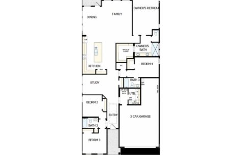 Планировка виллы или дома «House» 4 спальни в ЖК Middlebourne 50'