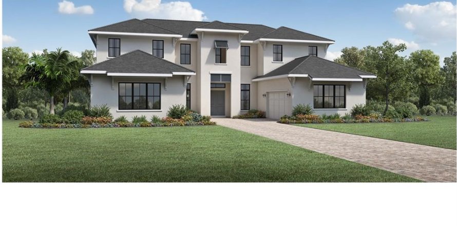 Дом в LAUREL POINTE LAKE NONA в Орландо, Флорида 13 комнат, 585.66м2 № 1847915
