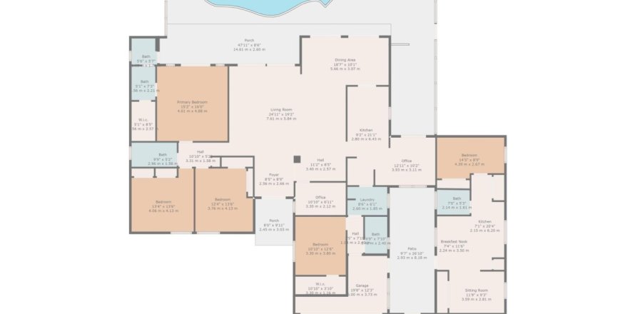 House in Plantation, Florida 4 bedrooms, 258.45 sq.m. № 1162045