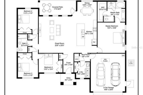 Casa en venta en Orlando, Florida, 4 dormitorios, 246.38 m2 № 1909665 - foto 1