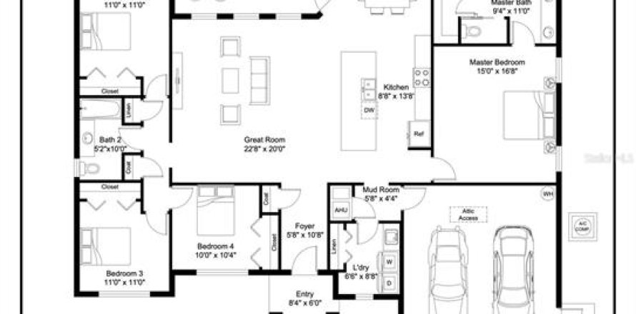 Casa en Orlando, Florida 4 dormitorios, 246.38 m2 № 1909665