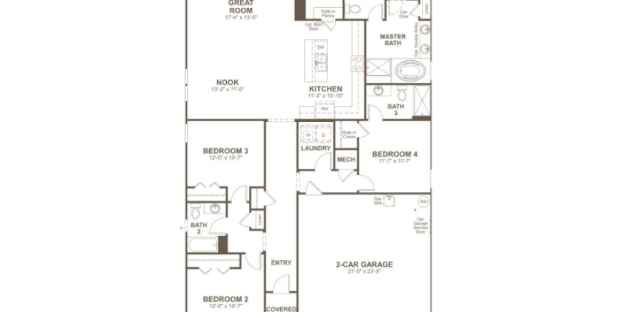 House in GreyHawk in Middleburg, Florida 3 bedrooms, 192 sq.m. № 435807