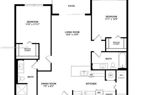 Снять в аренду квартиру в Майами-Гарденс, Флорида 2 спальни, 102.01м2, № 1892481 - фото 2