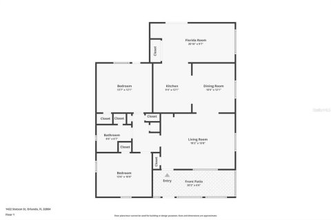 House in Orlando, Florida 2 bedrooms, 126.35 sq.m. № 1886509 - photo 29