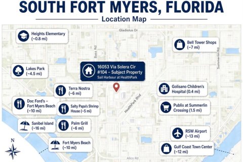 Townhouse in Fort Myers, Florida 3 bedrooms, 168.99 sq.m. № 2394047 - photo 21