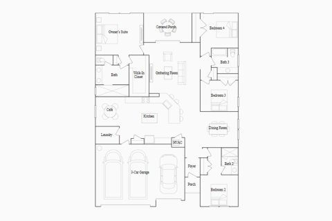 Townhouse floor plan «211SQM TIVOLI», 4 bedrooms in LIBERTY VILLAGE