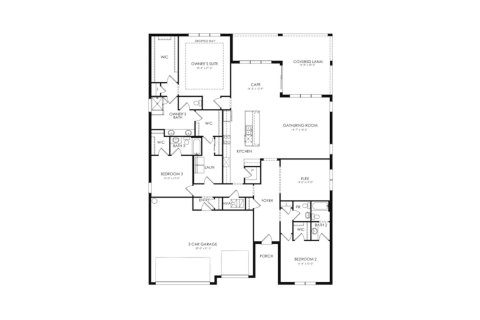 Планировка виллы или дома «260SQM» 3 спальни в ЖК DEL WEBB LAKEWOOD RANCH