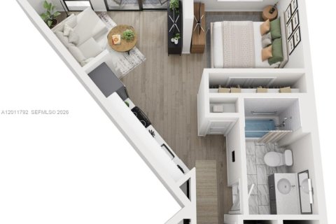 Apartamento en alquiler en Miami, Florida, 49.52 m2 № 2075410 - foto 2