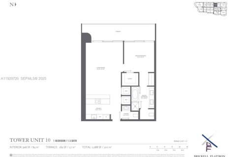 Condominio en alquiler en Miami, Florida, 1 dormitorio, 77.95 m2 № 1988588 - foto 1