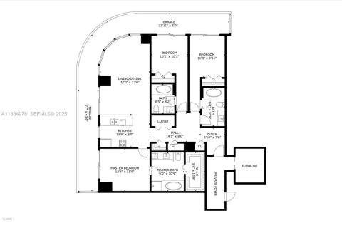Купить кондоминиум в Майами, Флорида 3 спальни, 134.71м2, № 2052721 - фото 23