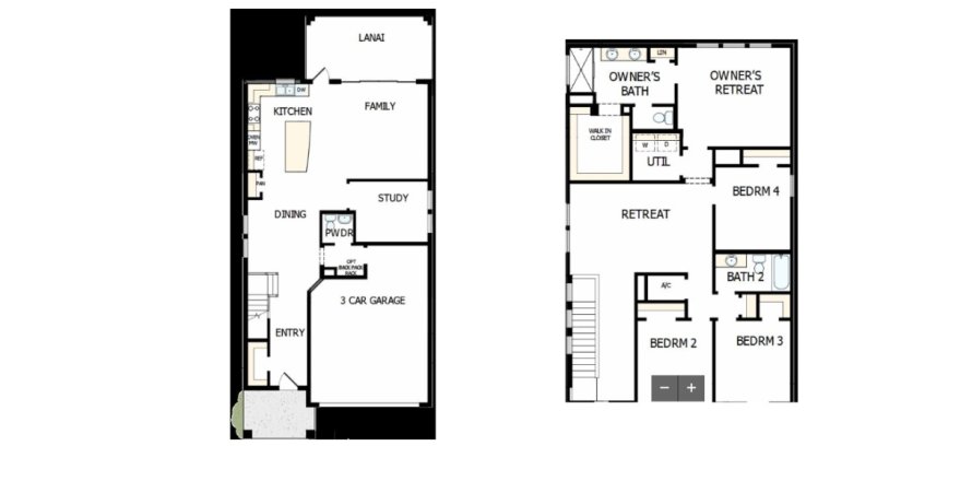 House in Waterset Garden Series in Apollo Beach, Florida 3 rooms, 218 sq.m. № 390590