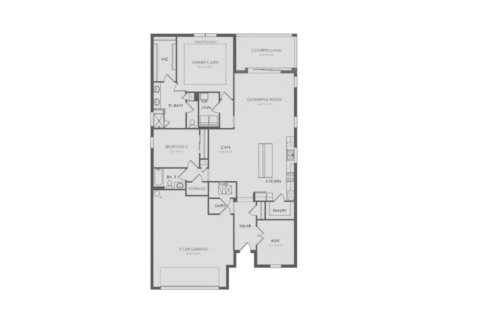 Townhouse floor plan «181SQM MAINSTAY», 2 bedrooms in EDGEWATER AT BABCOCK RANCH