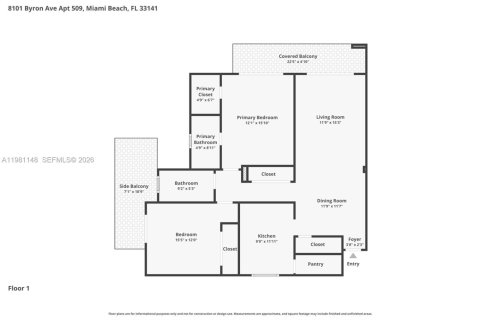 Condominio en venta en Miami Beach, Florida, 2 dormitorios, 104.42 m2 № 2189949 - foto 29