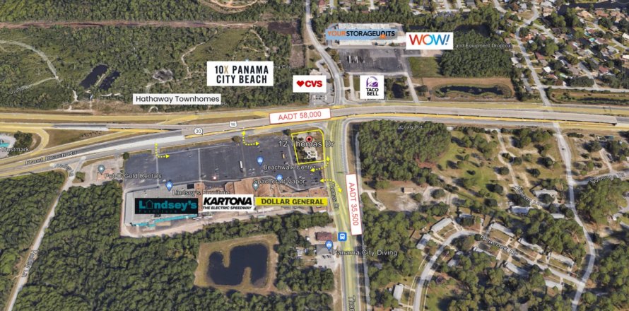 Immobilier commercial à Panama City Beach, Floride № 558053