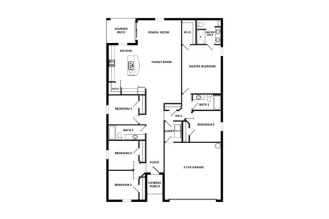 Townhouse floor plan «184SQM CAPRI», 5 bedrooms in PORT ST LUCIE