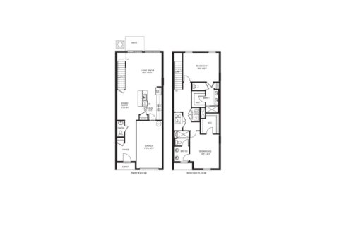 Townhouse floor plan «Townhouse», 2 bedrooms in Bella Oaks