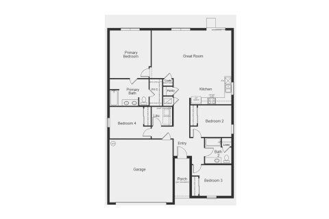 Townhouse floor plan «1707 Plan», 3 rooms in Spirit Landings
