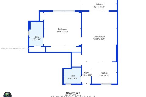 Condominio en venta en North Miami Beach, Florida, 1 dormitorio, 68.19 m2 № 1947397 - foto 21