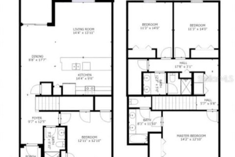 Touwnhouse à vendre à Kissimmee, Floride: 4 chambres, 176.7 m2 № 2351563 - photo 15