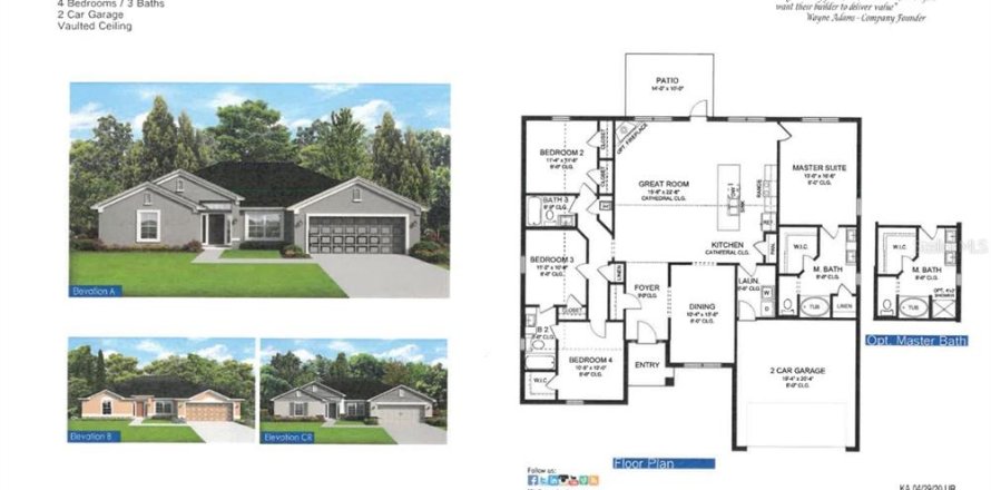 House in Venice, Florida 3 bedrooms, 196.67 sq.m. № 1442165