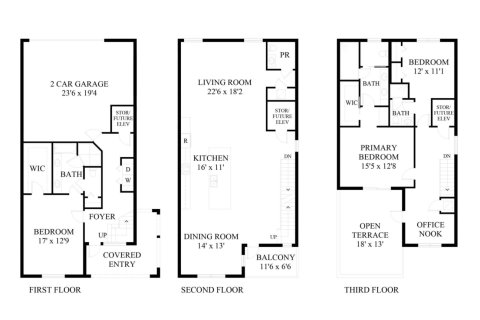 Townhouse in West Palm Beach, Florida 3 bedrooms, 257.8 sq.m. № 1136409 - photo 1
