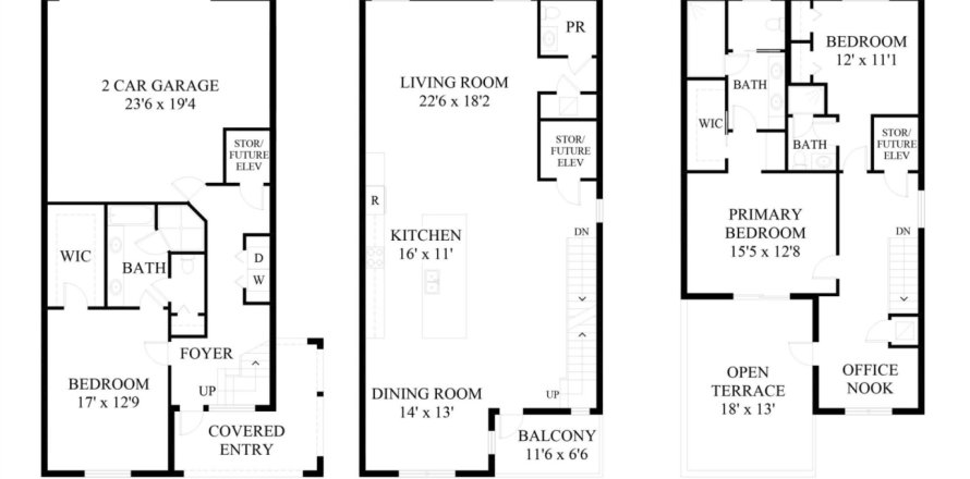Townhouse in West Palm Beach, Florida 3 bedrooms, 257.8 sq.m. № 1136409