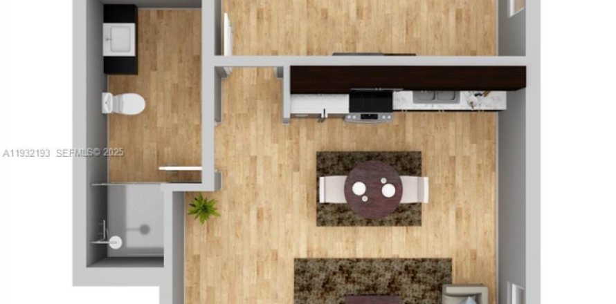 Студия в Майами-Бич, Флорида № 1990791