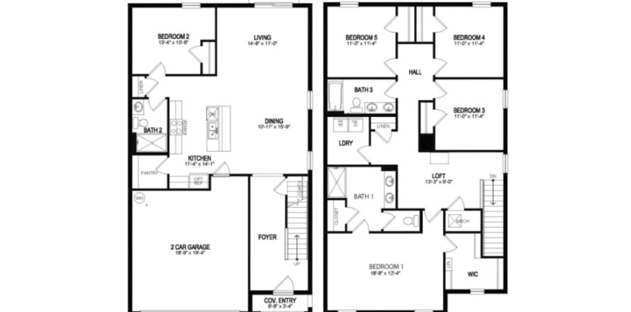 House floor plan «4214 San Rocco Way», 5 rooms in Villamar by Express Homes