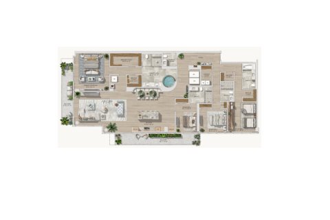 Apartment floor plan «Residence», 4 bedrooms in The well