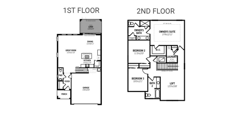 Планировка виллы или дома «192SQM BLUE SPRING» 3 спальни в ЖК TRIPLE CREEK