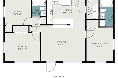 House in Saint Petersburg, Florida 3 bedrooms, 96.43 sq.m. № 1585483 - photo 28