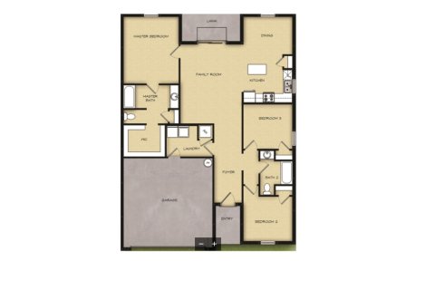 House floor plan «House», 3 bedrooms in Deltona DeLand
