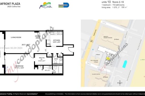 Condominio en alquiler en Miami Beach, Florida, 1 dormitorio, 99.87 m2 № 1858474 - foto 26